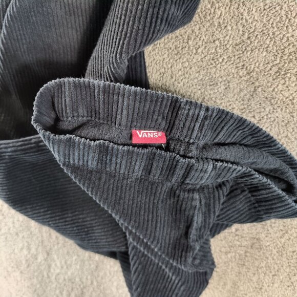 Vans Men’s 31 Loose Tapered Fit Cargo Pants Black Corduroy Skater Grunge Y2K - Picture 7 of 10